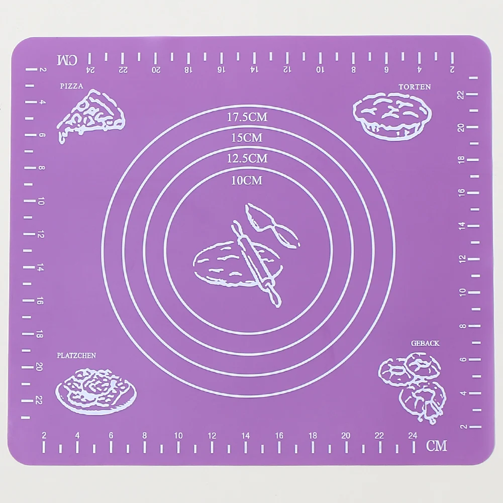 Silicone Baking Mat Non-Stick with Scale Liner Pad Pastry Rolling Dough Fondant Baking Pastry Bakeware Tools 29*26 cm