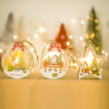 Модный деревянный декоративный светильник, праздничный светильник, вечерние украшения, Рождество, год