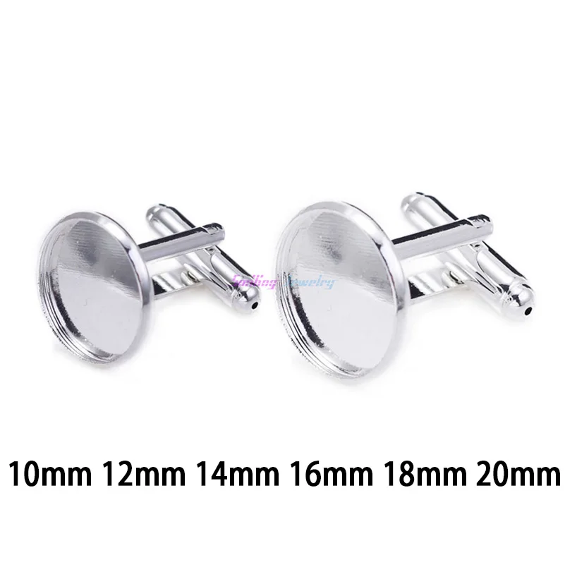 50pcs-Wholesale-16mm-Muti-size-Round-Bezel-Silver-Plated-French-Cufflink-Cuff-Blanks-Backs-For-DIY