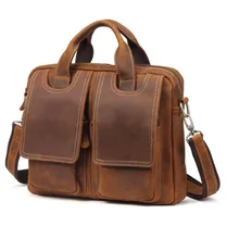 Сумка для деловых людей брендовая натуральная кожа мужские сумки на плечо Роскошная коровья кожа сумка мужская сумка-портфель через плечо сумки
