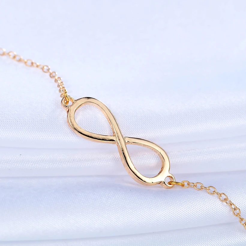 Браслет цепочка со знаком бесконечности на удачу|infinity bracelet|bracelet luckybracelets & bangles |