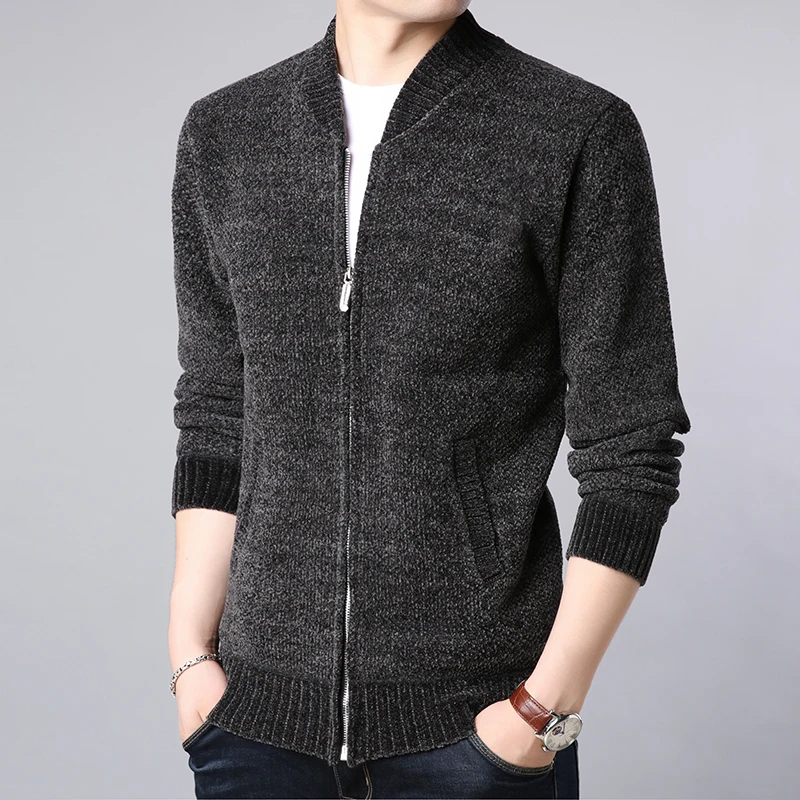 

2019 New Fashion Jackets Men Thick Velvet Cardigan Trend Overcoat Slim Fit Autumn Winter Windbreakers Casual Coat Mens Clothes