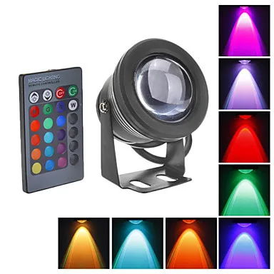 

Waterproof 10W RGB LED Underwater Lights For Piscina Fountain,Led Swimming Pool Light With Black Shade Free Shipping