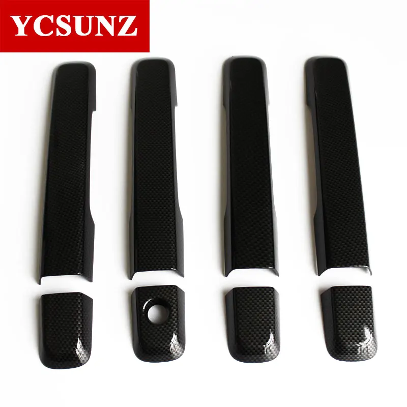 Accesorios para el coche cubierta de la manija de la puerta para Isuzu Mux dmax 2014 2015 2016 2017 2018 2019 piezas exteriores de fibra de carbono