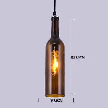 Винная бутылка ретро Подвеска Люстра, подвесные светильники столовая Ресторан Бар Кафе Магазин одежды салон подвесное Рождественское украшение для дома - Цвет корпуса: A5
