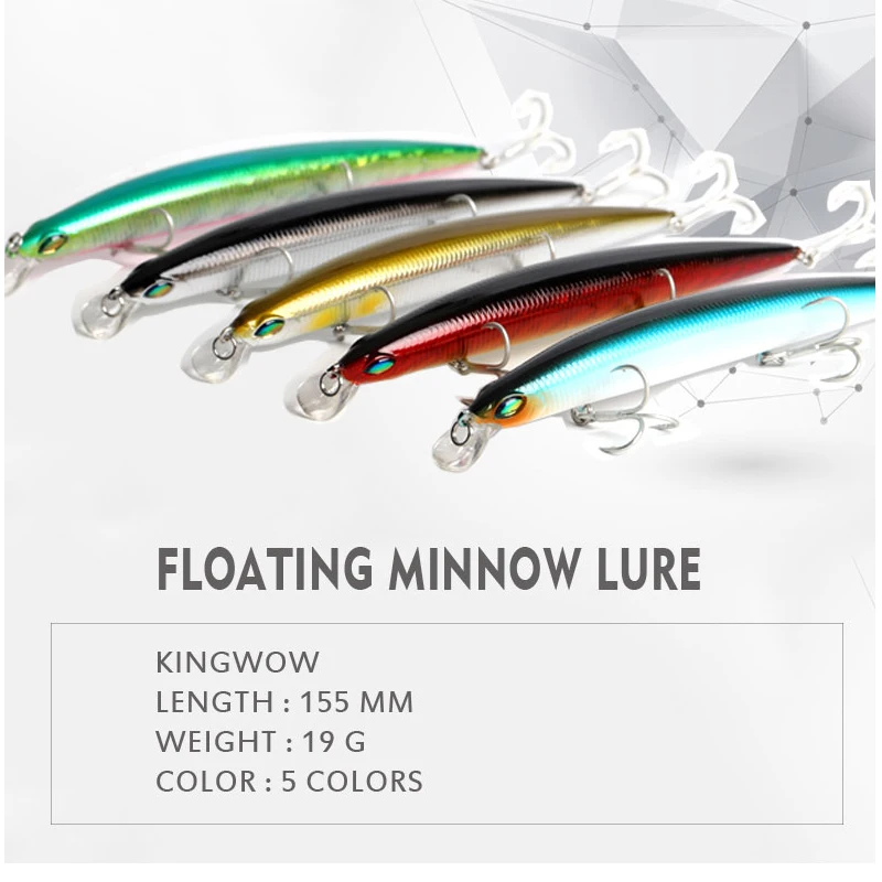 Рыболовные приманки Minnow воблеры 155mm19g для дайвинга все водонепроницаемые Длинные