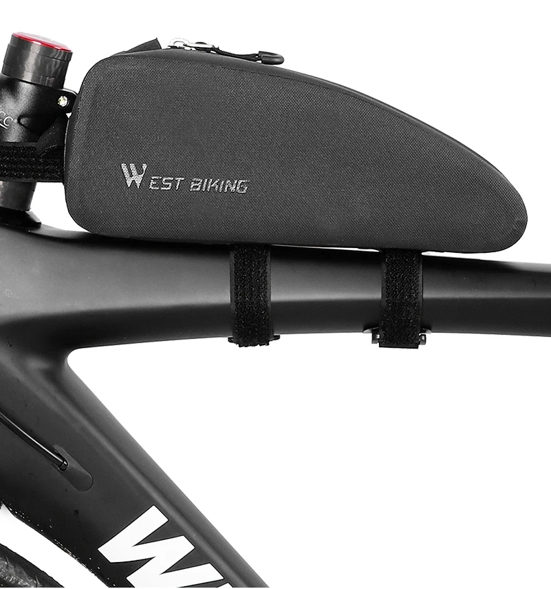 Discount WEST BIKING Bicycle Bag Waterproof MTB Road Bike Panniers Front Frame Basket Cycling Accessories Handlebar Triangle Bike Bags 11