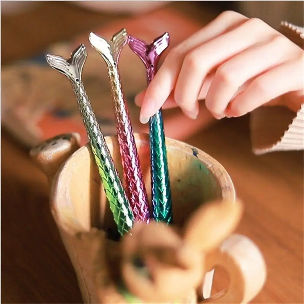 

3PCS/Lot Fashion Cute Cartoon Fish Tail Gel Pen 0.5mm Students Learning Stationery School Office Supplies Gift Random Color