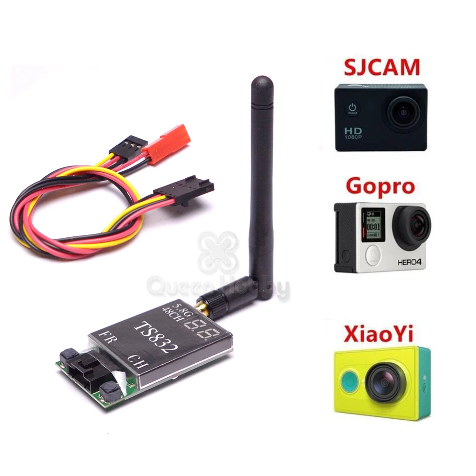 TS832 FPV 5 8 ГГц 600 мВт 48CH AV модуль передачи (TX) с фотоантенной для SJ4000 Gopro Xiaomi xiaoyi камера