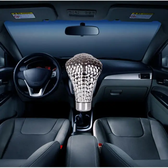 Universal Car Manual Gear Shift Knob Stick LED Eyes Chrome Cobra Snake Cool Shift Lever NR-shipping