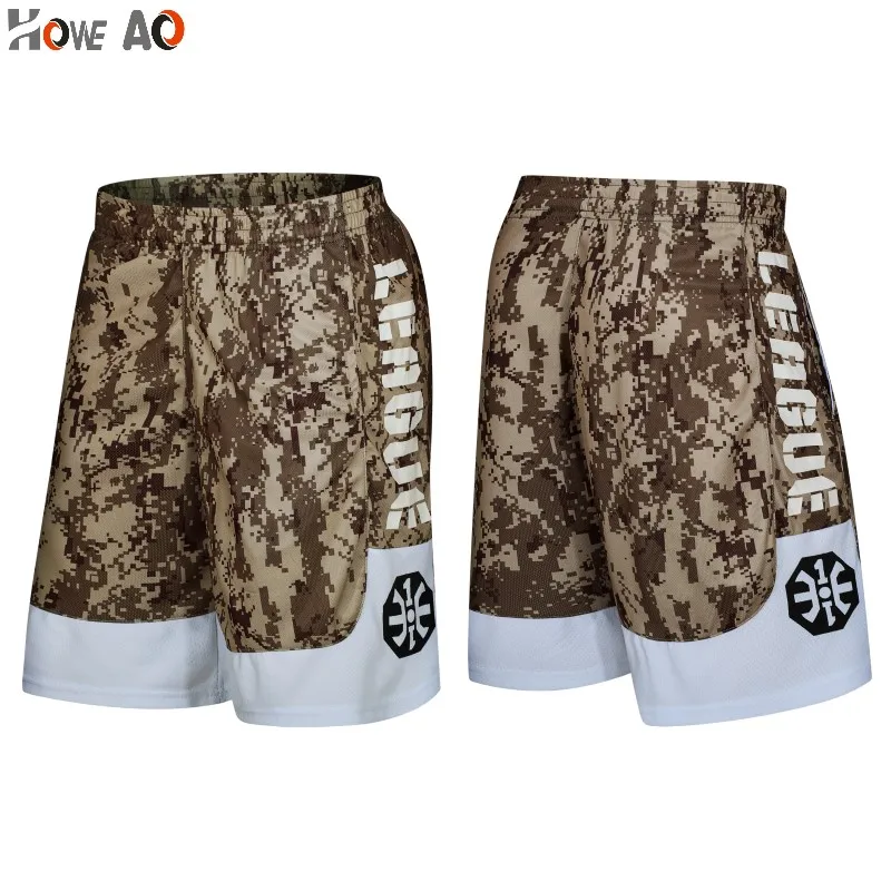 HOWE AO Summer Camouflage Men Shorts Sport Training Shorts Men Running Shorts Mans Gym Fitness Joggers Sweatpants Basketball