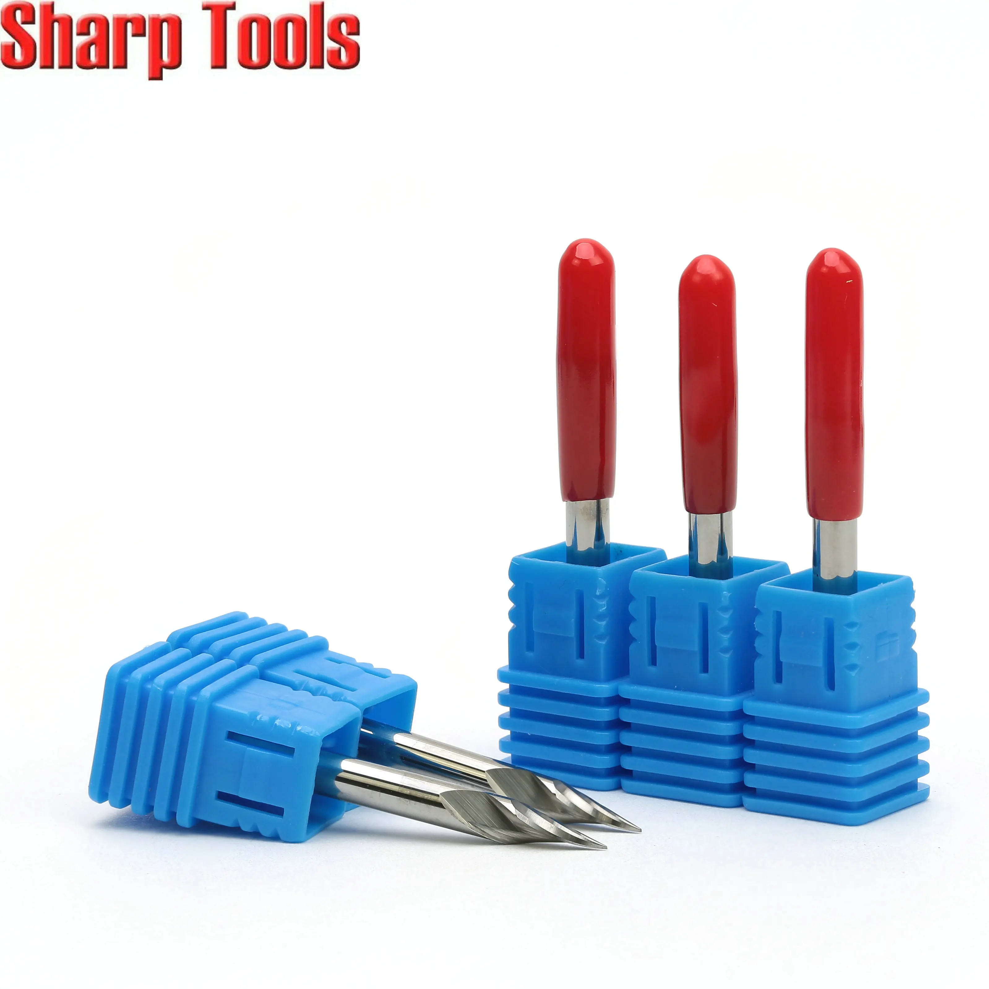 

Tip0.2-0.5mm 4*30 Degree V Bit 1 Flute Solid Carbide Milling Cutter Engraving Tools CNC Router End Mill for Metal Aluminum Steel