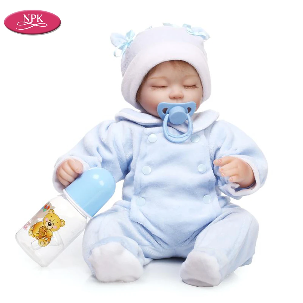 

NPK 42CM Silicone Reborn Baby Doll Toy Lifelike Boys Soft Real Gentle Touch Child Play House Doll Game Brinquedo Menino Gift