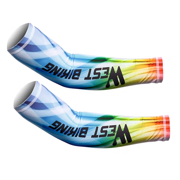 Light Blue West biking велосипедные рукава налокотники для велосипедистов грелка для рук с защитой от ультрафиолета рукава велосипед грелка Manguito Велосипедное Джерси Ciclismo Спортивная ручная манжета - Цвет: Light Blue