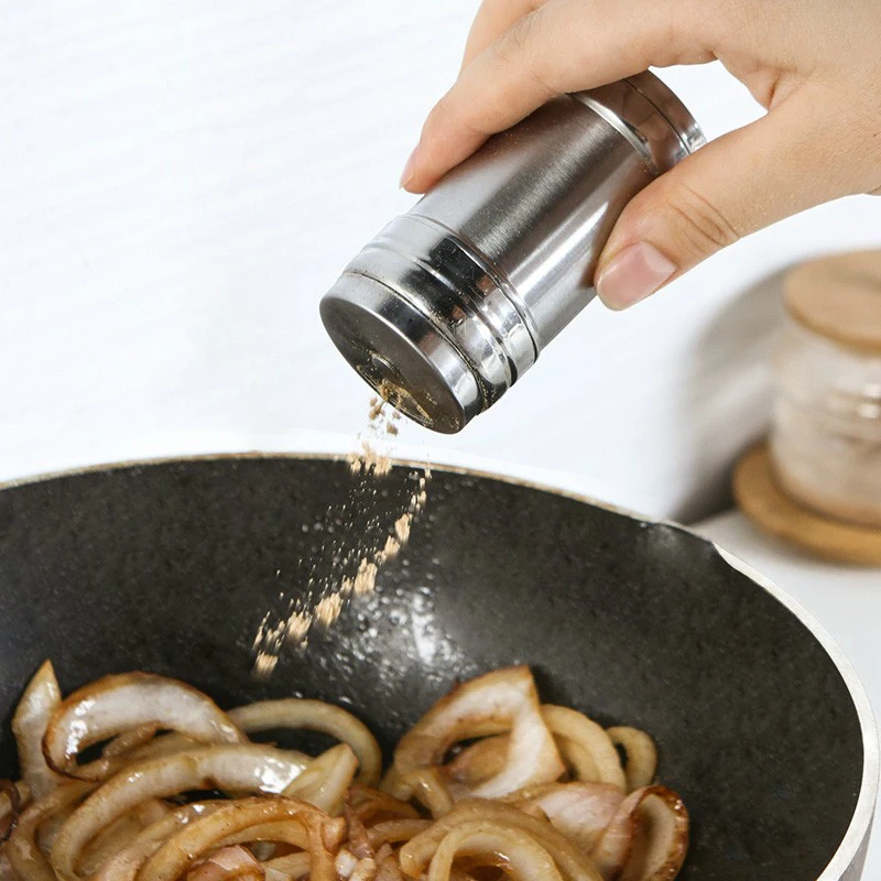 

Stainless Steel Spice Storage Bottles Spice Shaker Jars BBQ Cooking Seasoning Herbs Container Tin Kitchen Accessories Organizer