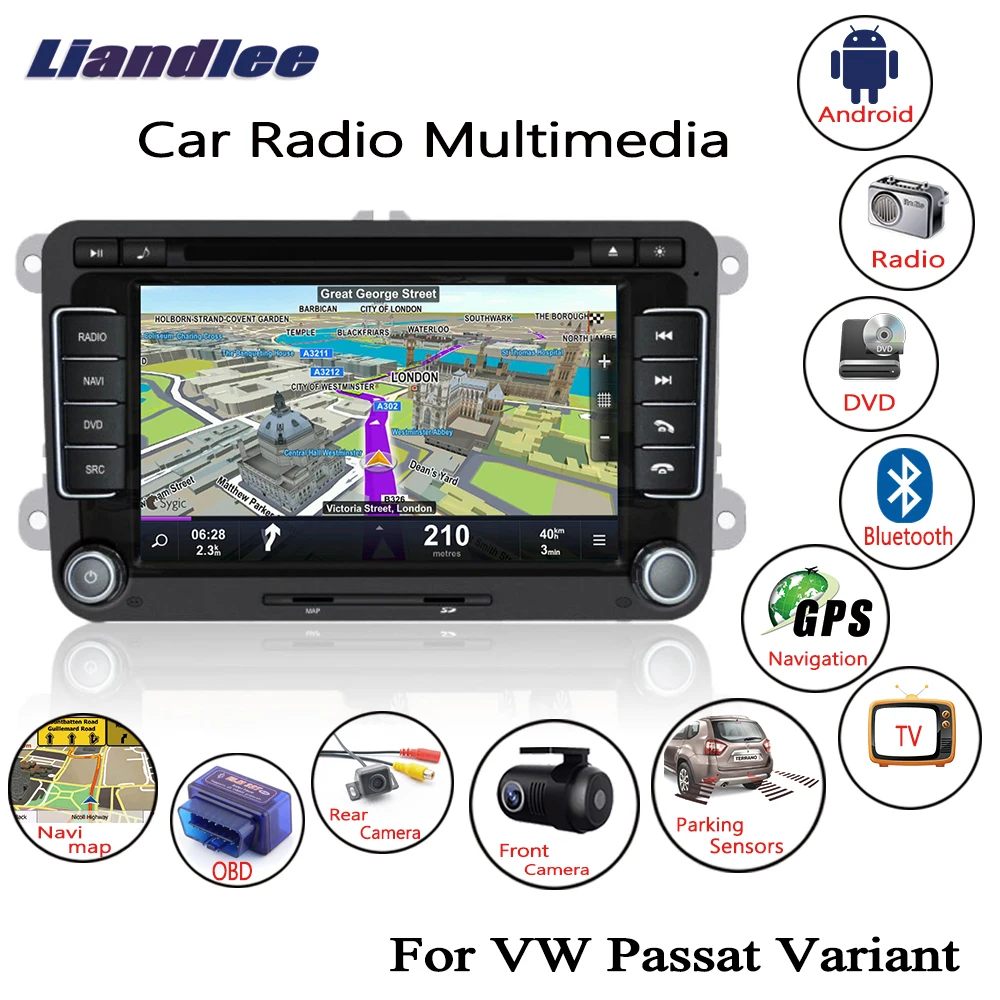 Liandlee For Volkswagen VW Passat Variant 2005~2010 Android Car Radio CD DVD Player GPS Navi Navigation Maps Camera OBD TV HD screen Multimedia1