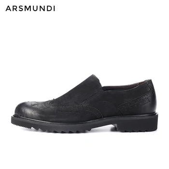 

Men Genuine Leather Dress Shoes Casual Nubuck Leather Slip-on Business Shoes 2019 Men Wedding Shoes Cow Suede