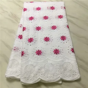 

High-quality Swiss voile cotton lace 2018 African Swiss voile lace in Swiss clothing 5 yards-16L100A