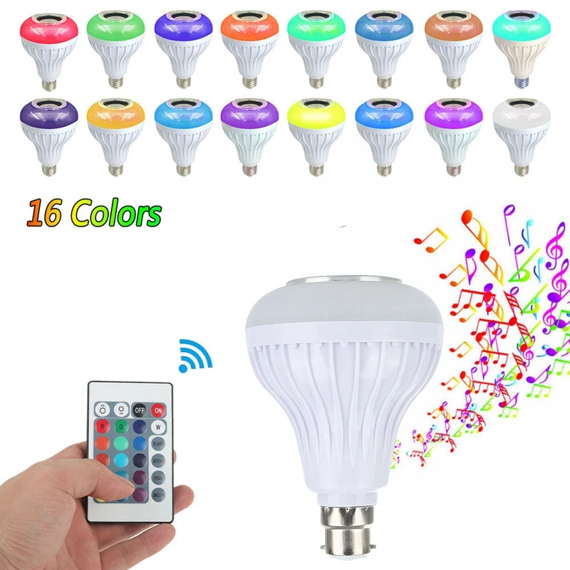 Wireless Bluetooth Speaker Bulb Music Playing Dimmable LED Bulb Light Lamp 1
