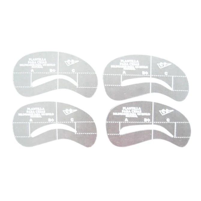 

New 4 Styles Eyebrow Grooming Stencils Make Up Tool Brow Template Shaper Camber