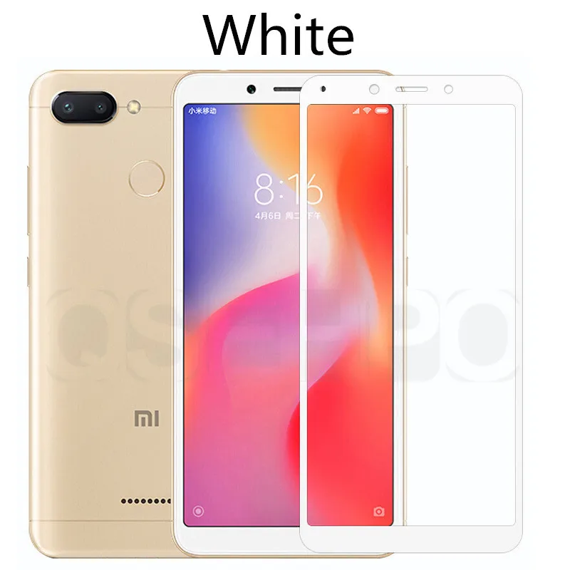 3D полное покрытие из закаленного стекла для Xiaomi Redmi 6A redmi 7A Защита экрана для Redmi 6 Redmi 5A 4X Защитная стеклянная пленка - Цвет: White