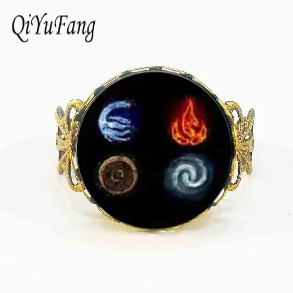 Аватар из мультфильма Last Airbender стеклянное купольное кольцо сделай сам ювелирные