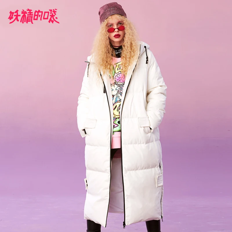 ELF SACK Winter New Warm Woman Down Coat 90% White Duck Down Thick Full Loose Women Jackets Casual Loose Femme Padded Coat