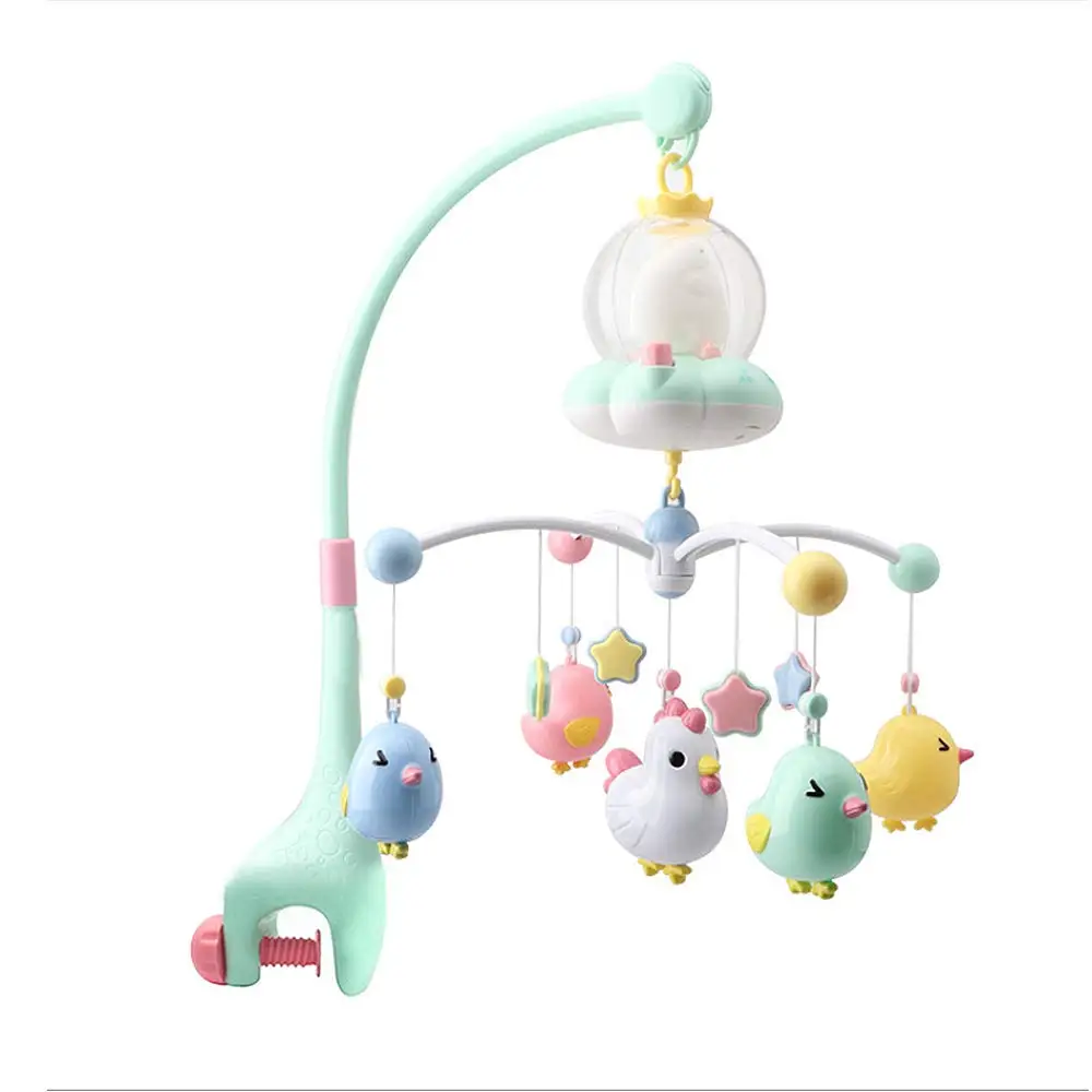 Rotation Baby Bed bell Toy Rattles Projection Crib Mobile Musical Bed Bell Rattles Early Learning Newborn Toys 0-12 Months