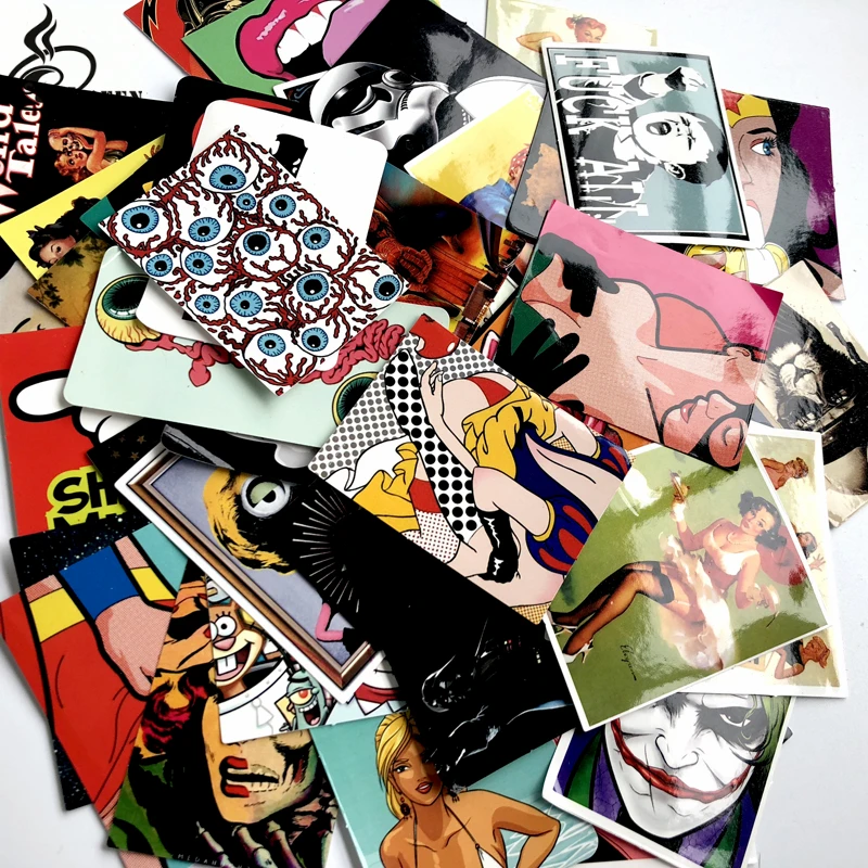 

60pcs Not repeating Retro girl Stickers For Laptop Motorcycle Skateboard Luggage Decal Office Toy Appliances