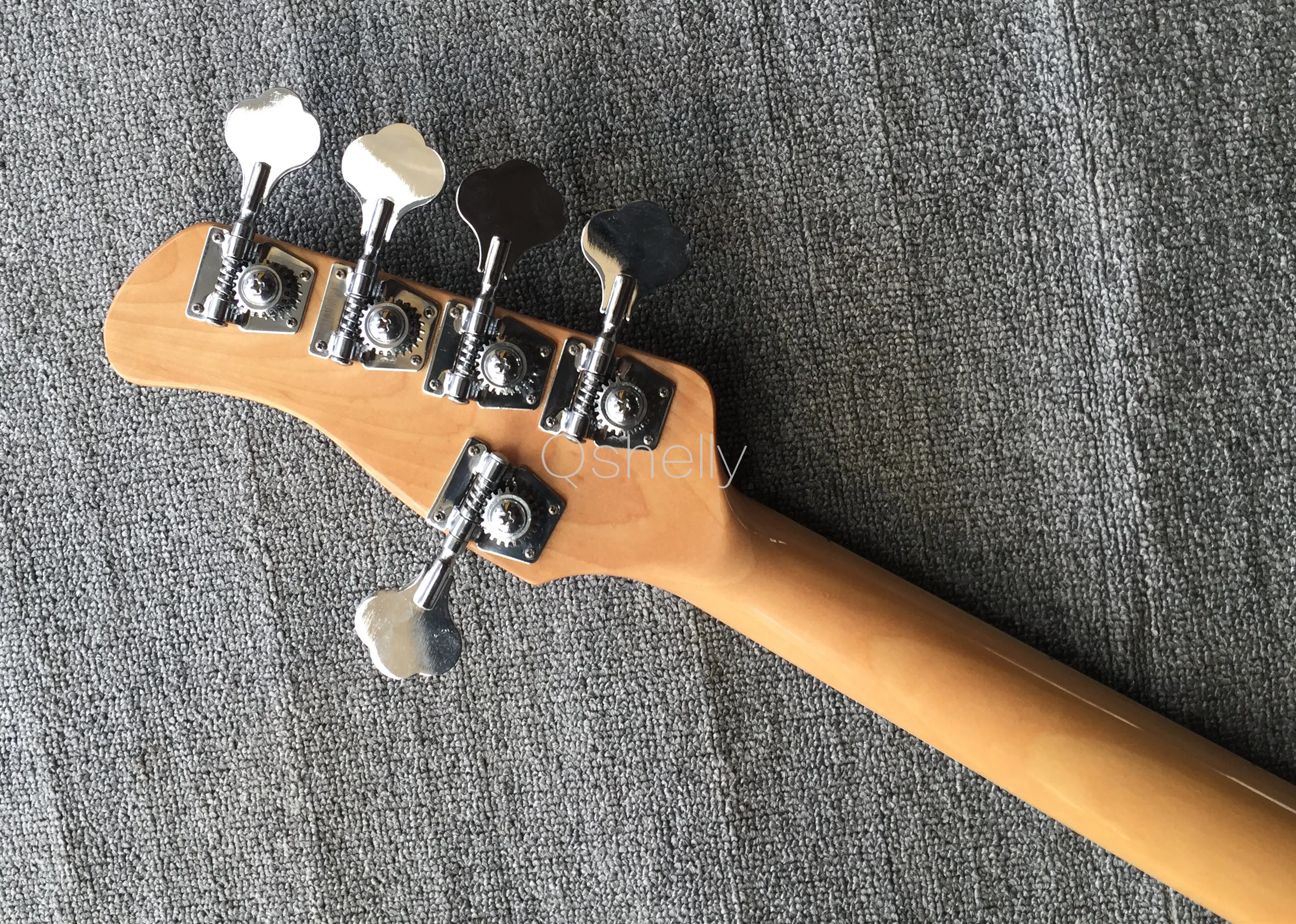 Высококачественный QShelly custom white Ernie Ball 4 струны MC black jazz pickups reflex электрический бас