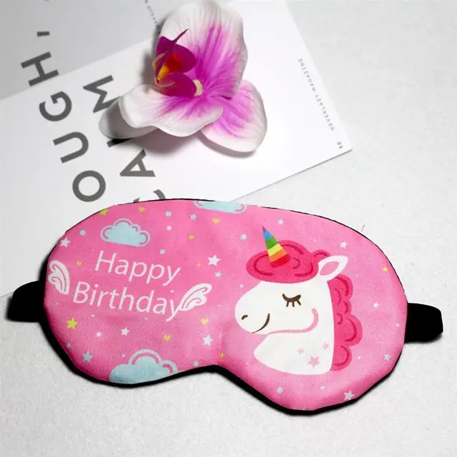 4pcs Sleep Eye Mask Unicorn Lightweight Cartoon Eye Patch Soft Eye Mask Blindfold for Sleeping Nap Spa Travel