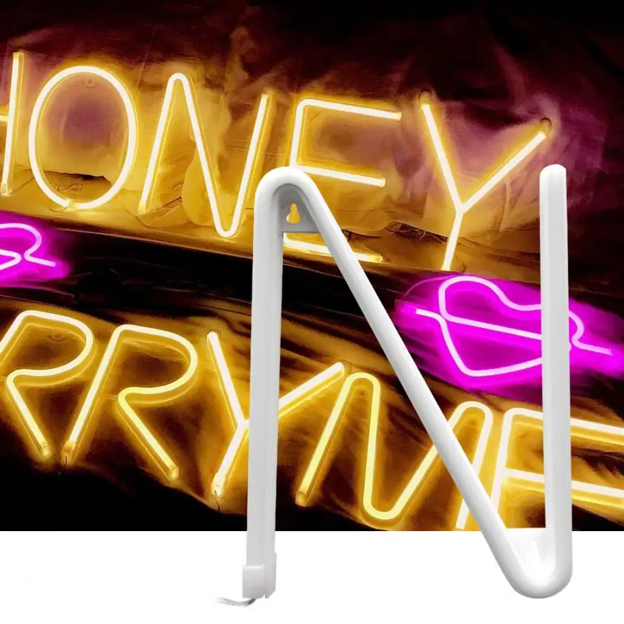 

LED Letter Decor DIY Decorative Neon Light Letter Shape LED Lamp Decoration for Wedding Proposal Party Home