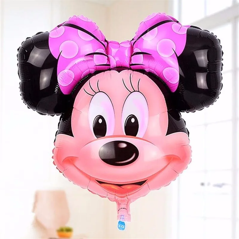 1 шт./лот, на день рождения, алюминиевые надувные шары Mickey& Minnie Head, фольгированный шарик, мультфильмы, детские товары для дня рождения, свадебные украшения