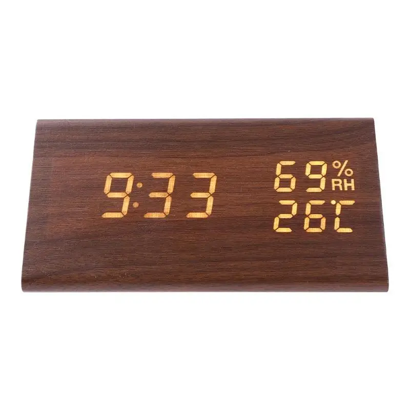 BROWN clock thermometer