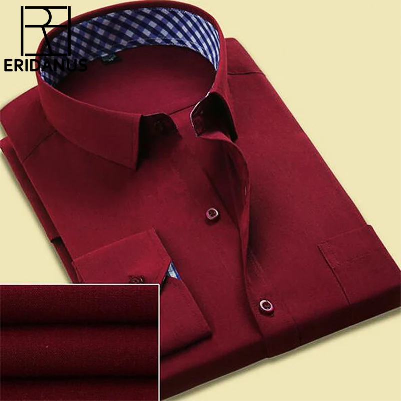 

2017 New Fashion Men Shirt Patchwork Plaid Long Sleeve Shirts Slim Fit Casual Dress Mens shirts Social Design Plus Size 4XL X110