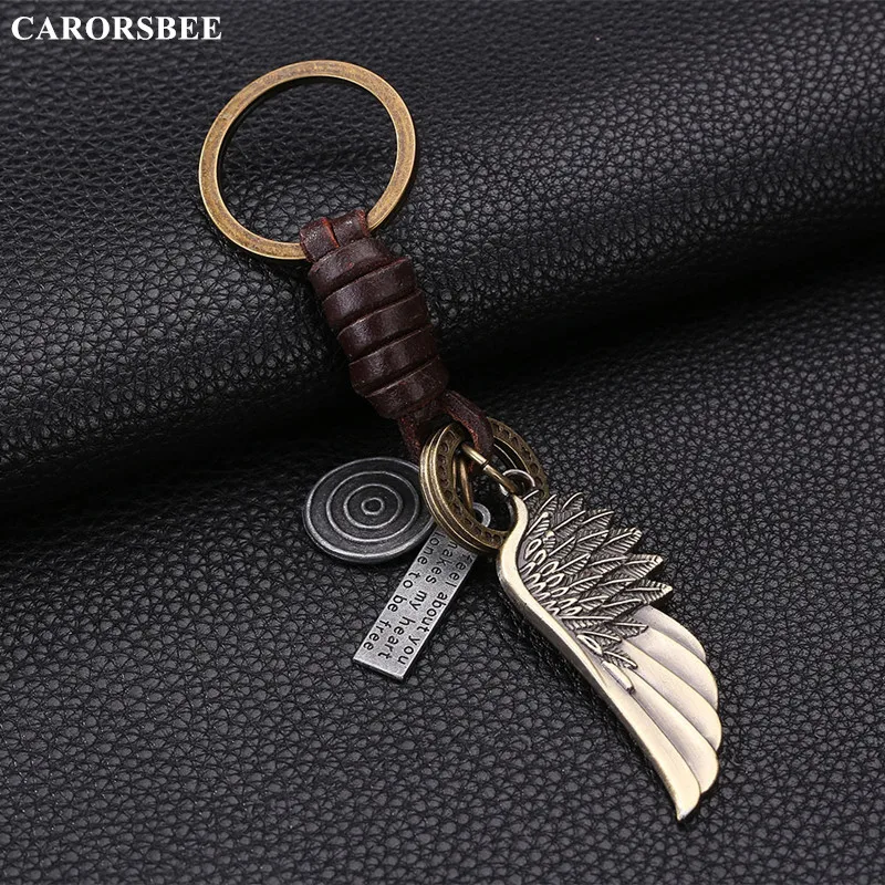 

Multiple Wings Poker wrench Blade Leather Keychain Key Chain Charms for Car Keys Accessories Keychains Motorcycle ring holder