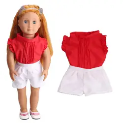 2018 новейшая кукла игрушка baby born кукла аксессуары коммутирующих футболка штаны для 18 дюймов нашего поколения American Girl Doll, xm30