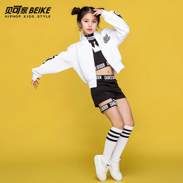 New children's jazz dance costumes suit Korean hip hop girls hip hop ...