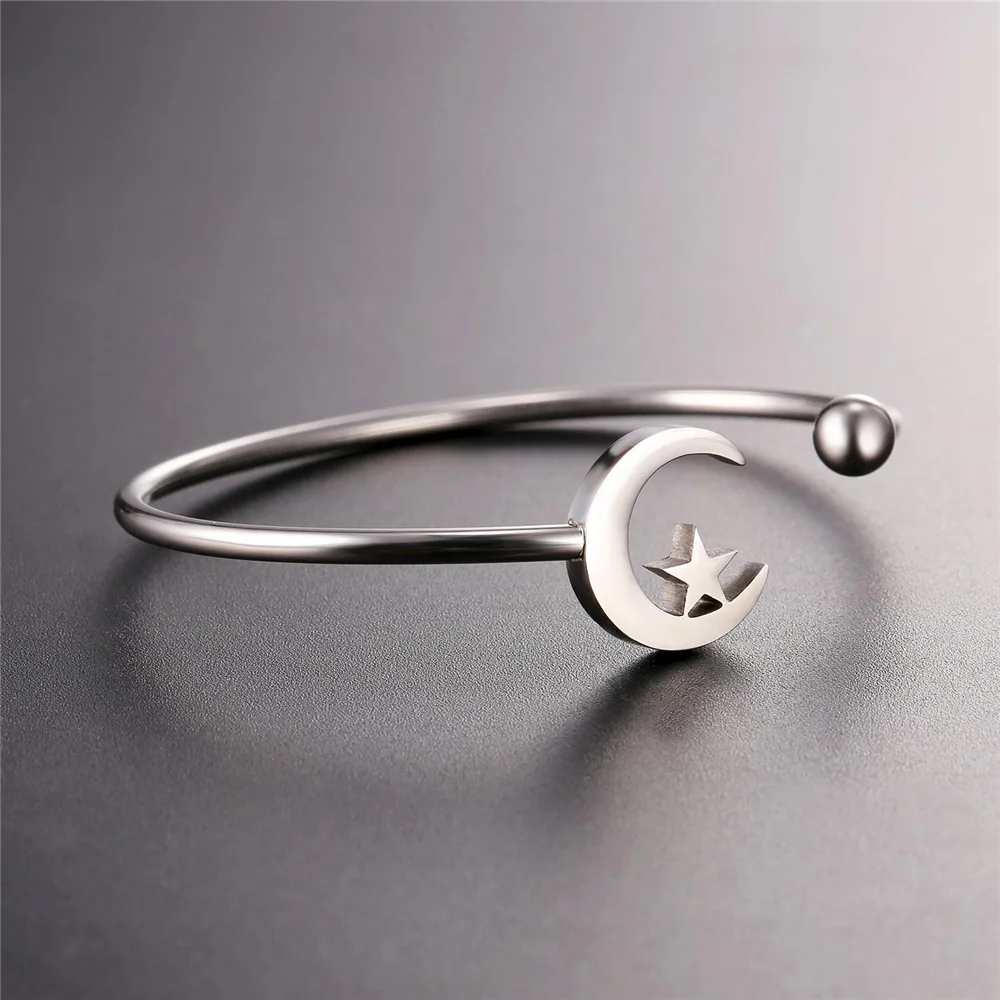 Moon запонки со звездой браслет для женщин модные ювелирные изделия Желтое золото