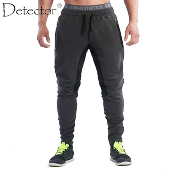 

Detector Mens Running Fitness Pants Elastic Drawstring Trousers Sportwear Men Outdoor Sport Clothing
