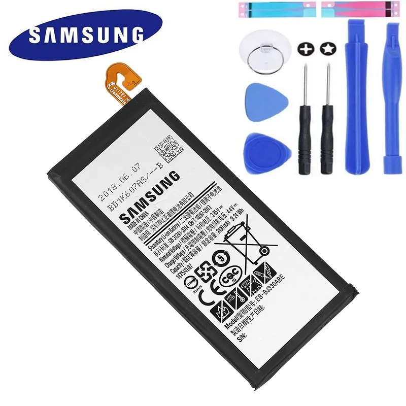 100% Оригинальный Батарея EB BJ330ABE для Samsung Galaxy J3 2017 SM J330 J3300 издание 2400 мАч мобильный