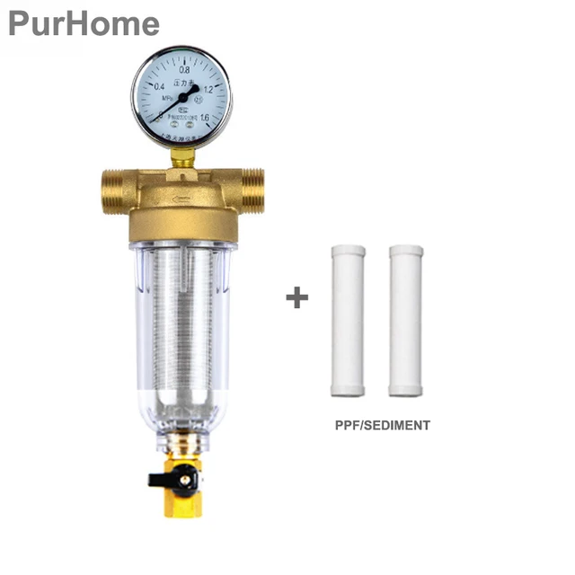 Best Offers 1/2" Inch 3/4" Inch Copper Water Pre-Filter Port Cleaner Pressure Table With 2pcs PPF/SEDIMENT Household Filter Pipes Descaling Best Offers 1/2" Inch 3/4" Inch Copper Water Pre-Filter Port Cleaner Pressure Table With 2pcs PPF/SEDIMENT Household Filter Pipes Descaling