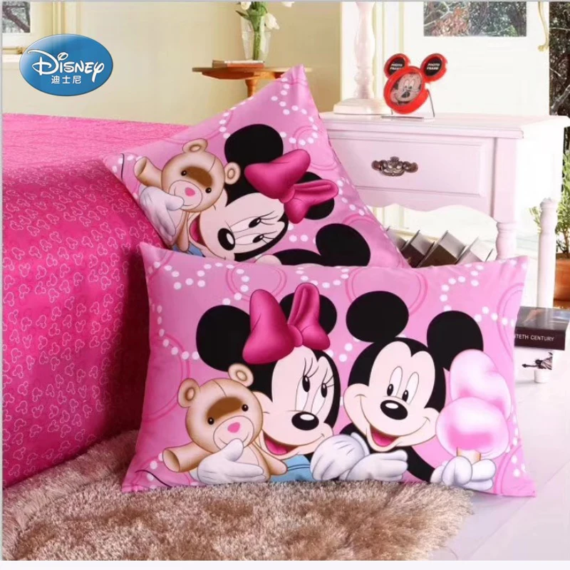 Скидки! Disney 100% хлопок наволочки 2 шт мультфильм Микки Минни Принцесса пара