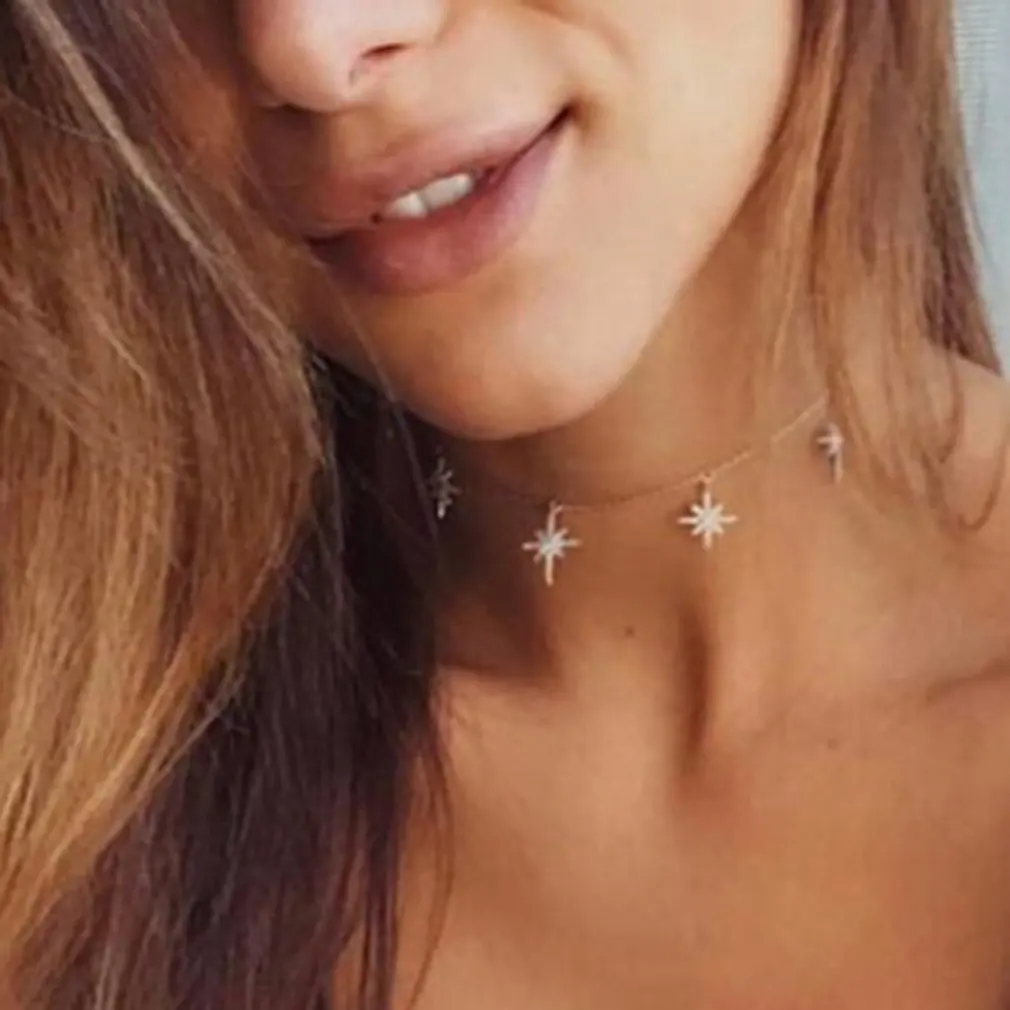 Новый Boho чокер кисточкой подвеска в виде звезды для Для женщин Подвески на