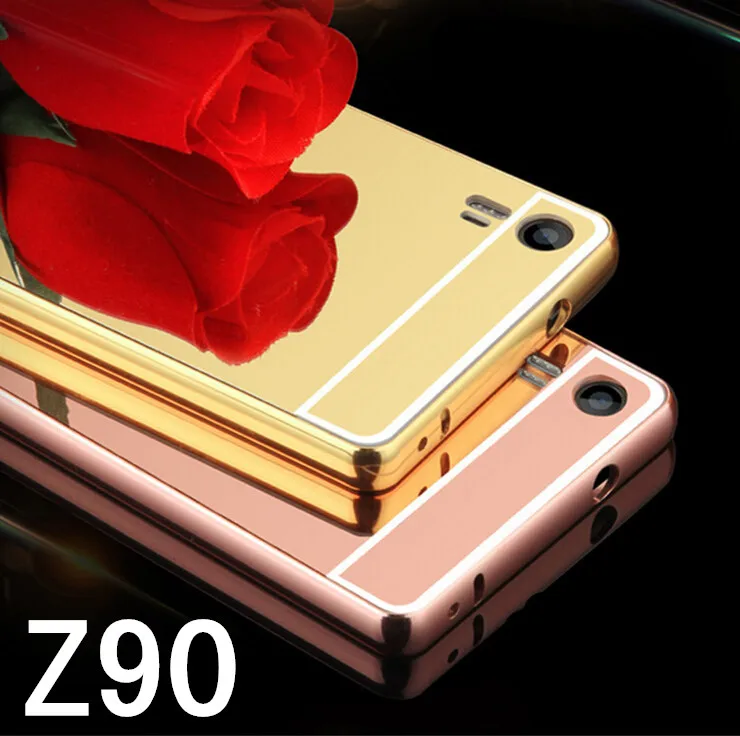 

For Lenovo vibe shot z90 z90-7 Luxury Mirror Metal Aluminum Frame + PC Back Cover Fundas for Lenovo Vibe Shot Z90 Phone Case