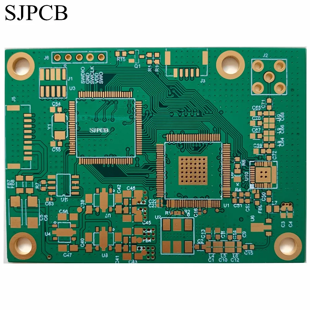 

SJPCB 6 Layers Immersion Gold ENIG High Technology Board Min. 0.2mm Vias for Controlling Equipment PCB Samples Support