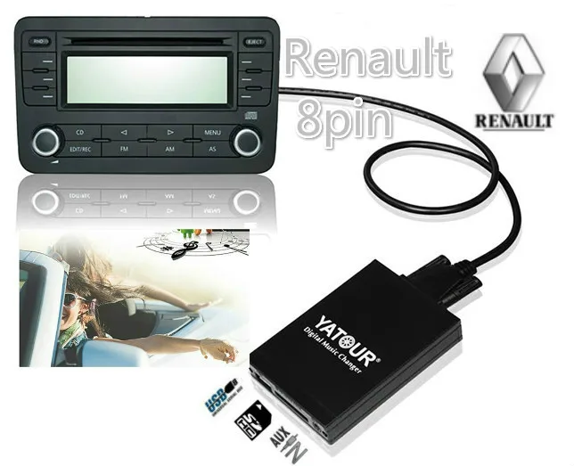 Yatour Digital font b Music b font font b music b font Changer for Renault Clio