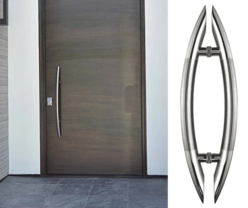 Length Mm Arch Style Entrance Pull Handle Elegant Design Modern Stainless Steel Timber Door Pull Push Length Mm Arch Style Entrance Pull Handle Elegant Design Modern Stainless Steel Timber Door Pull Push