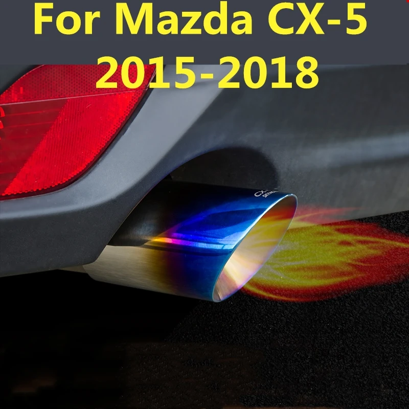 For Mazda CX 5 CX5 CX 5 2015 2018 Car Exhaust Muffler Tip Stainless