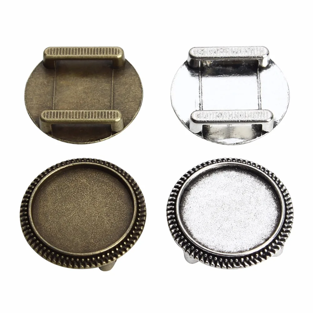 Античные бронзовые серебряные браслеты настройки браслетов кабошон основа